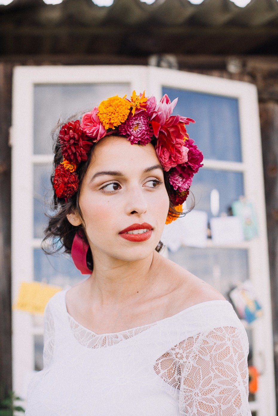 Freida Kahlo wedding bridal style