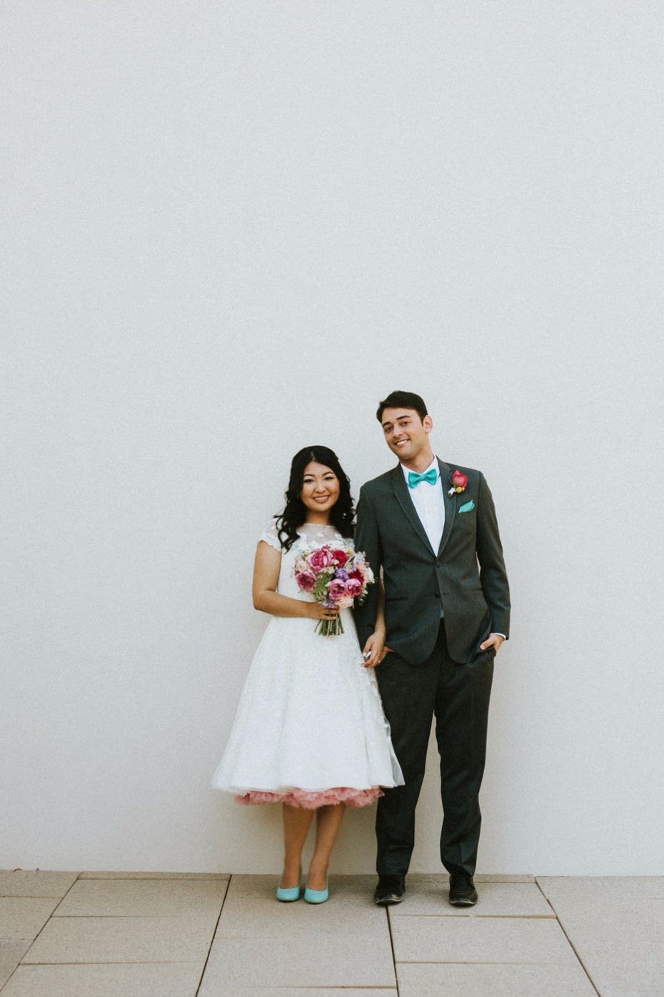 Cute and colorful wedding