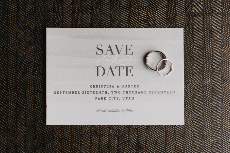 Sweet and simple Save The Date wedding stationery