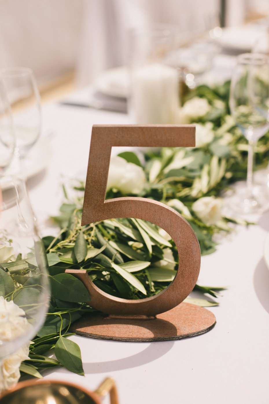 Wood table number
