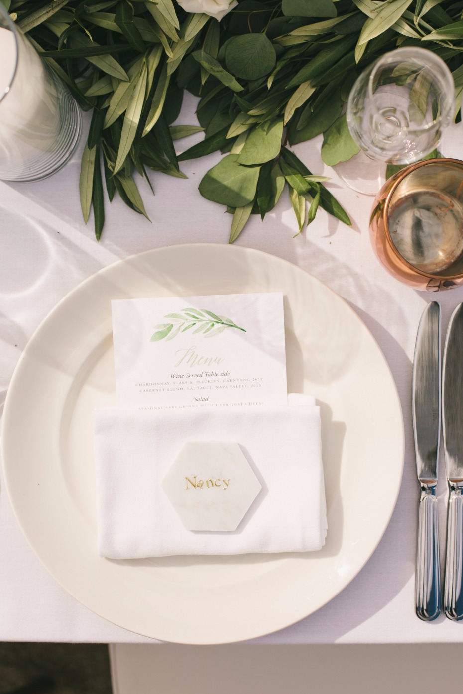 Geometric tile place card