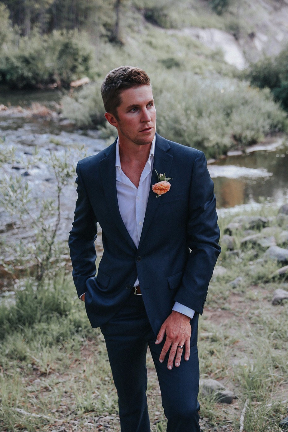 formal yet casual groom style