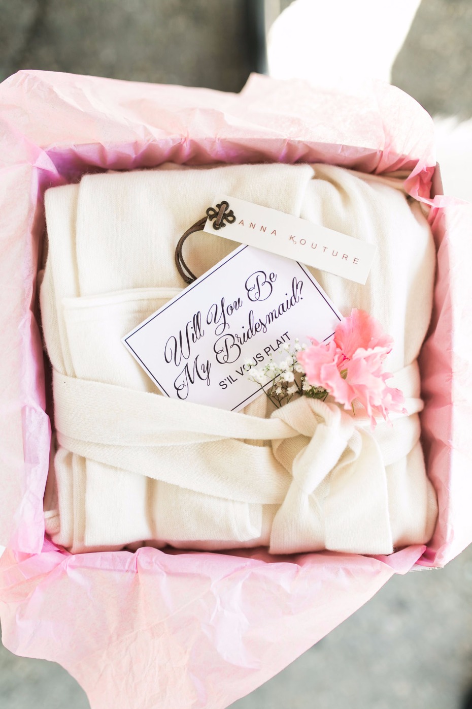 Will you be my bridesmaid gift- robe from Anna K.outure
