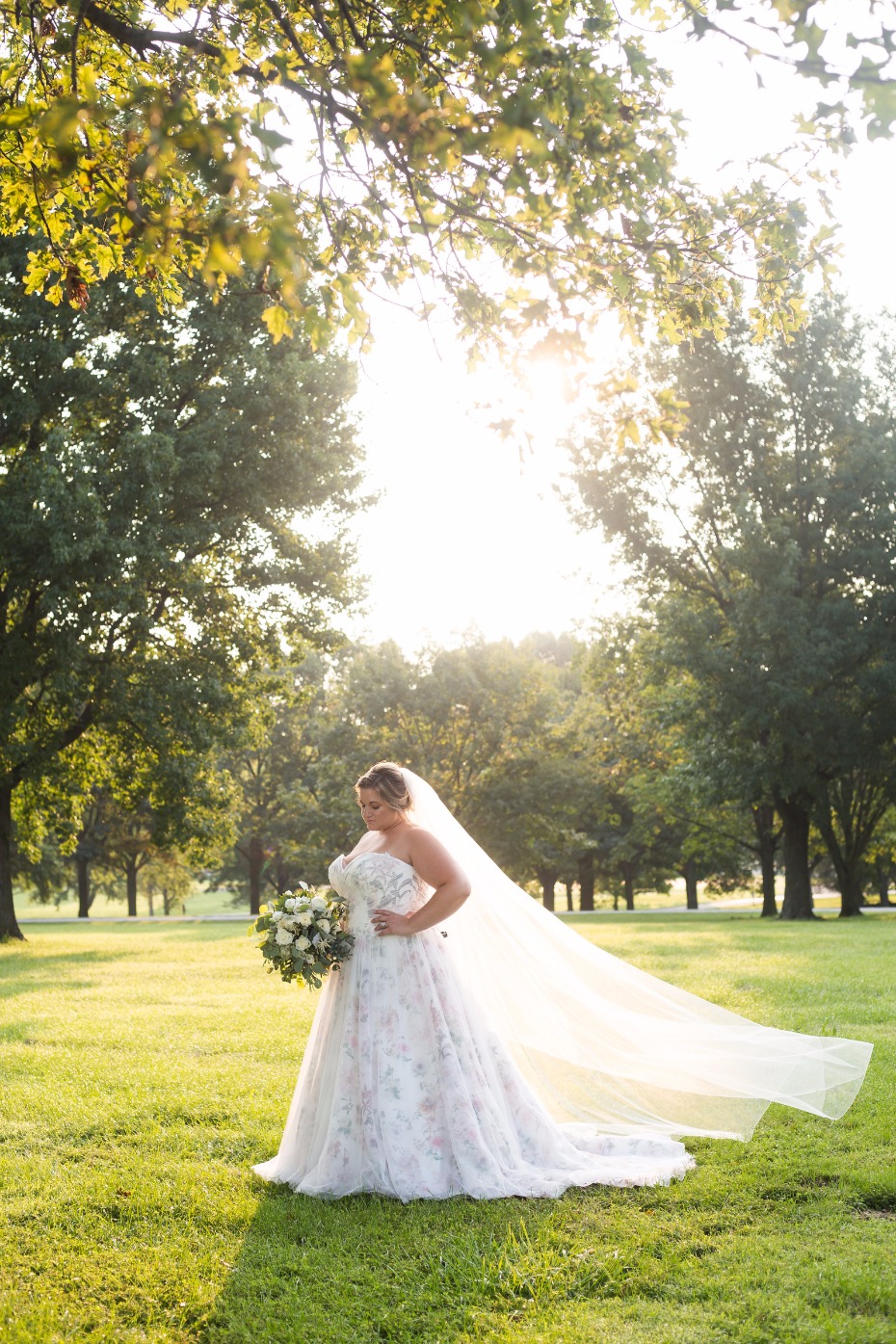 dreamy floral print wedding gown from All My Heart Bridal