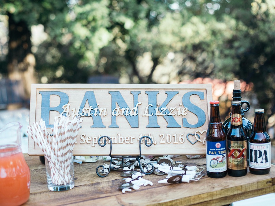 custom wedding sign for your wedding bar