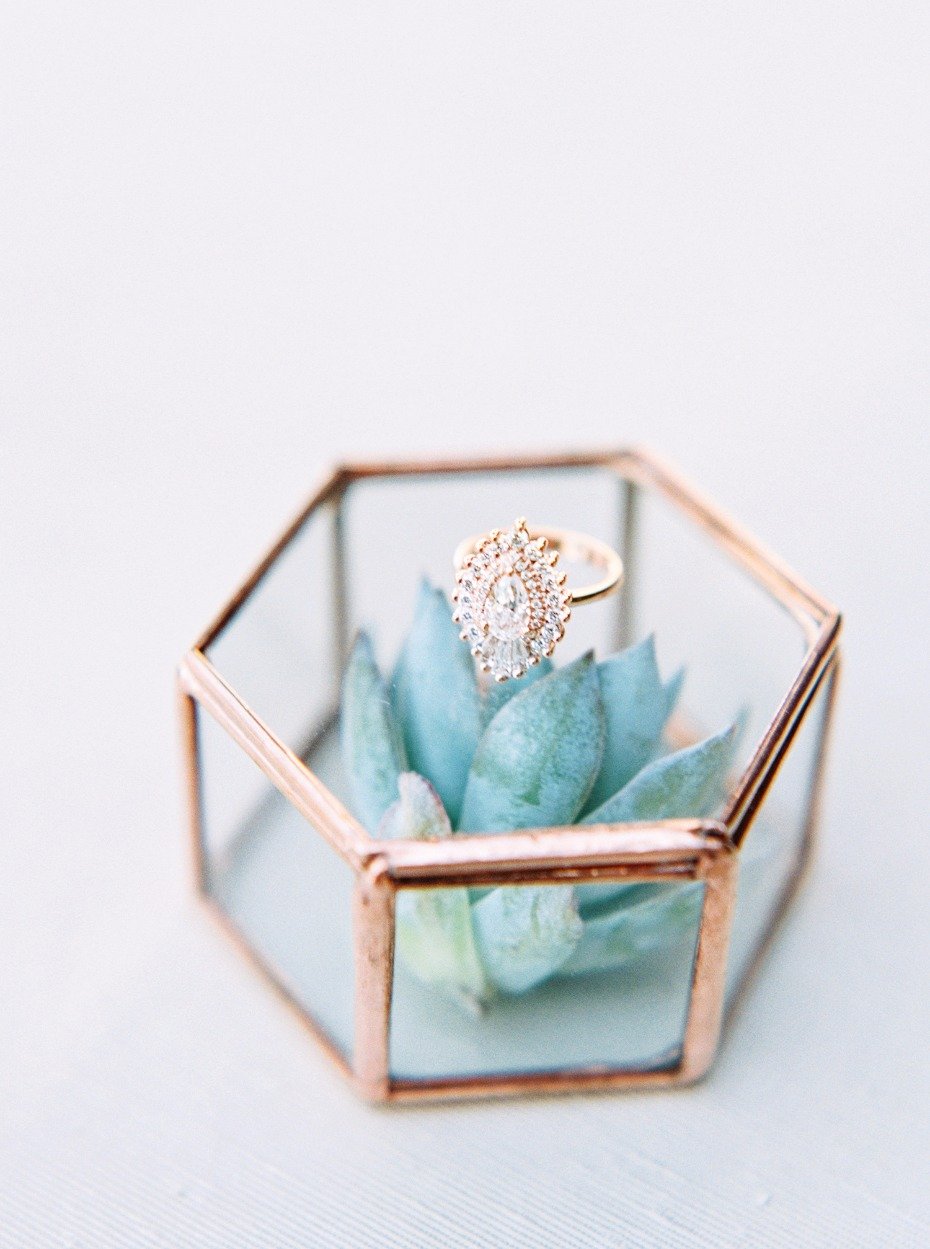 succulent wedding ring box