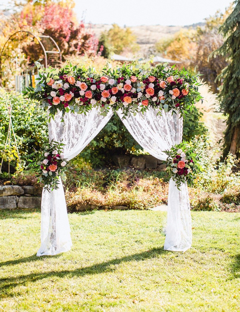 DIY Wedding Arbor From FiftyFlowers.com