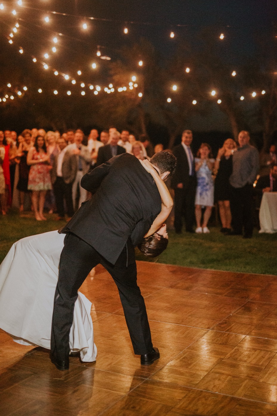 First dance under twinkle lights