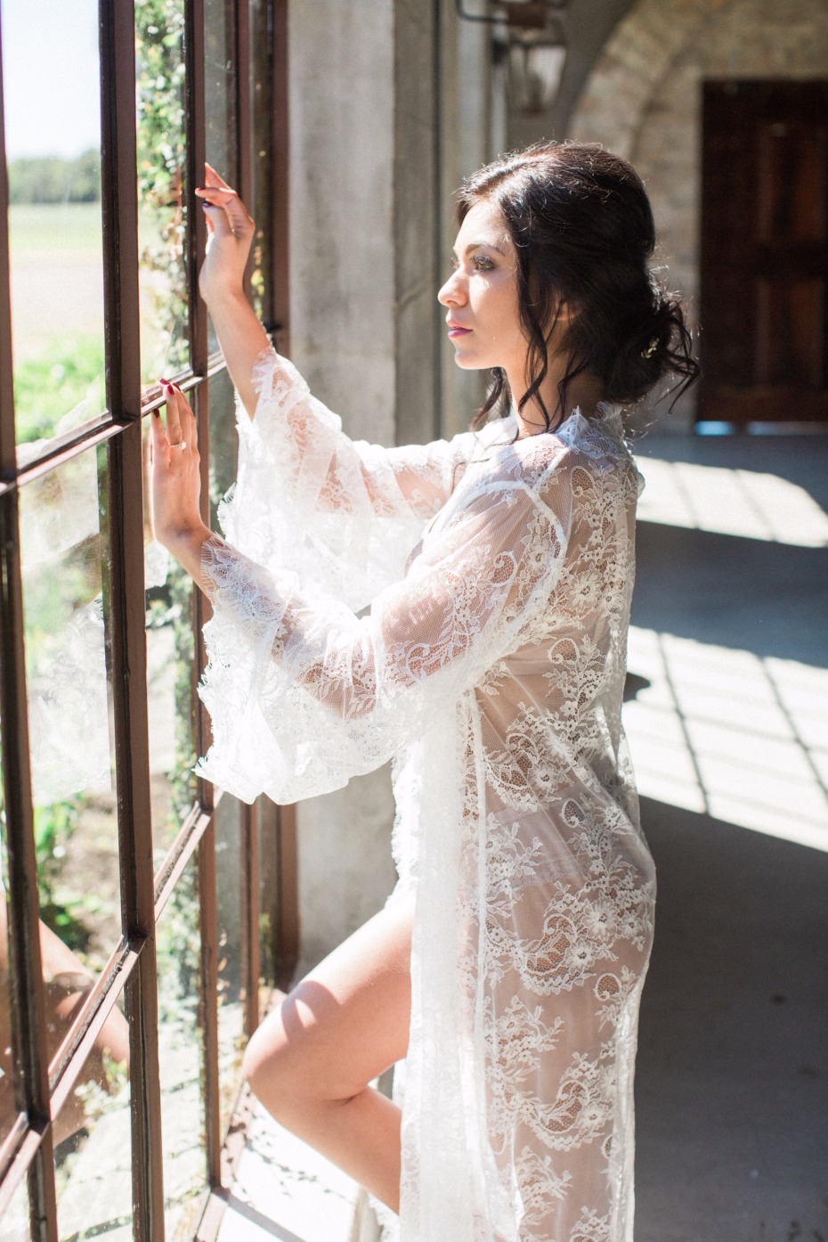 Lacey wedding robe