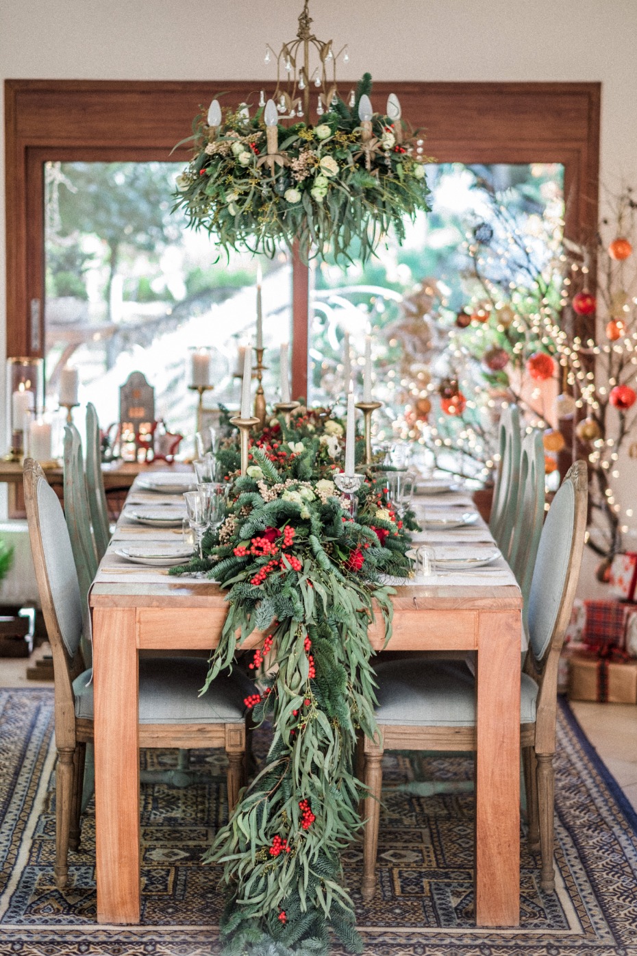 Christmas table garland