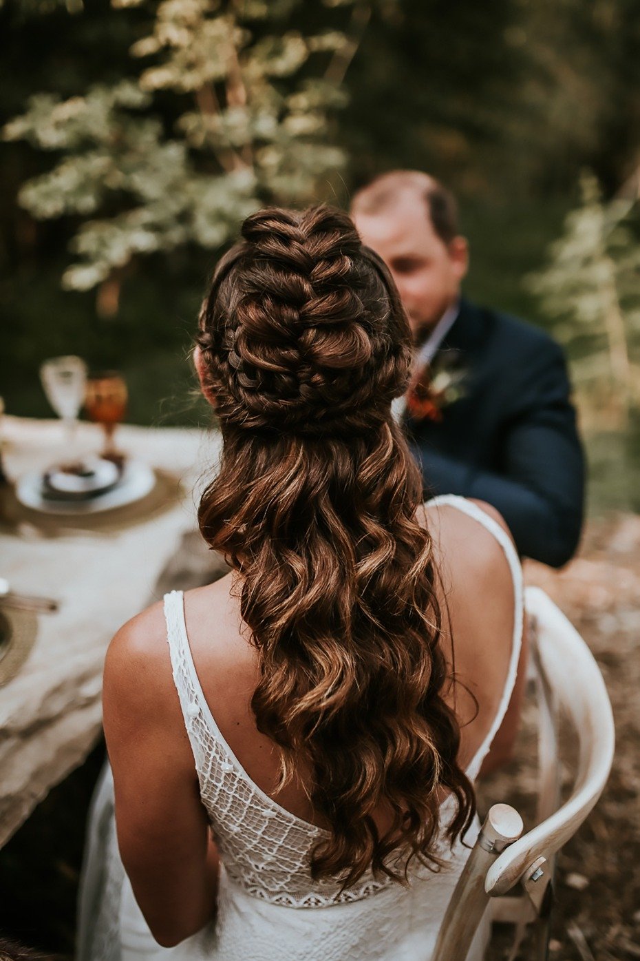 dramatic Game of Thrones styled wedding hair