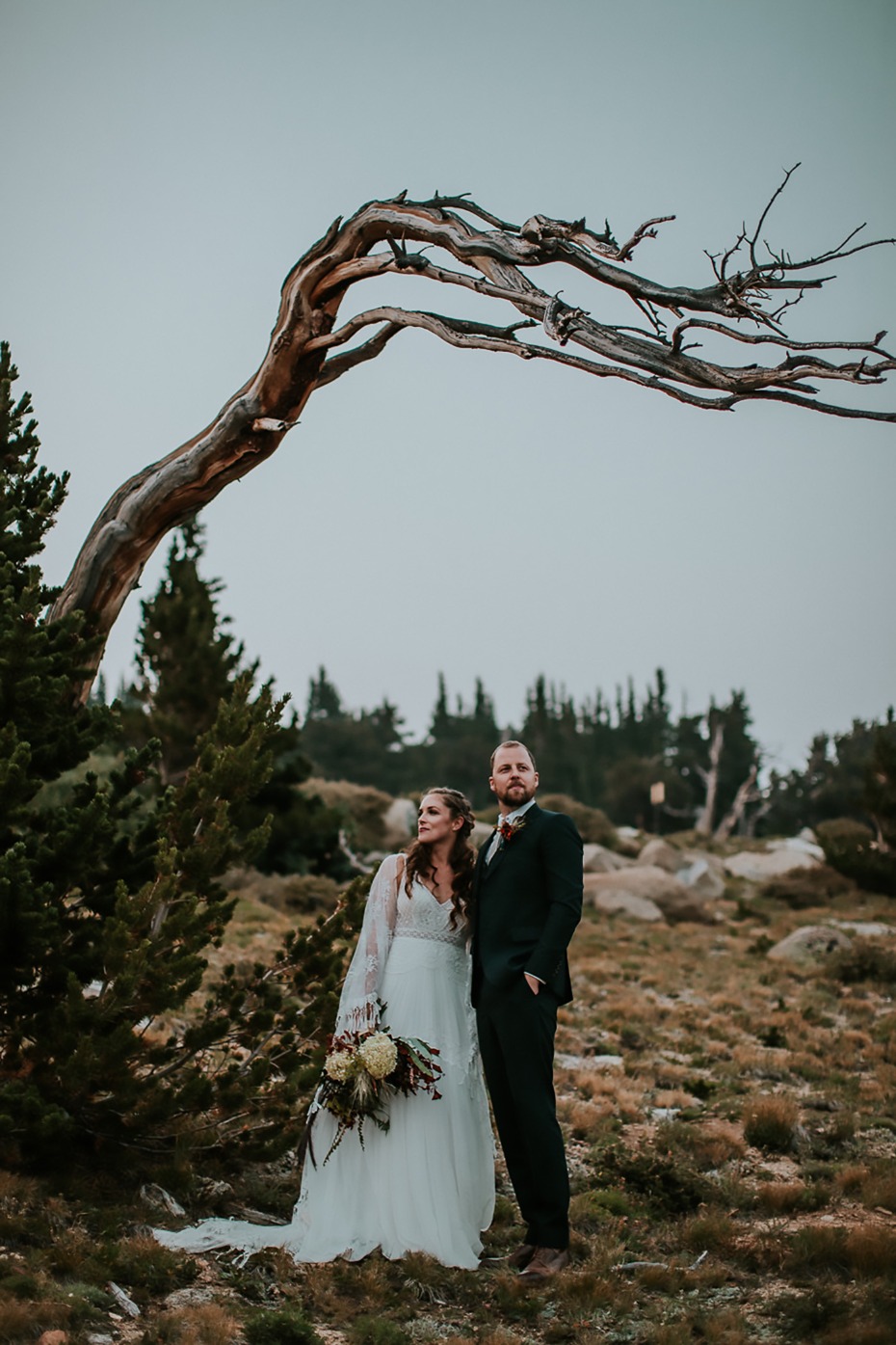 mountain top forest wedding photo ideas