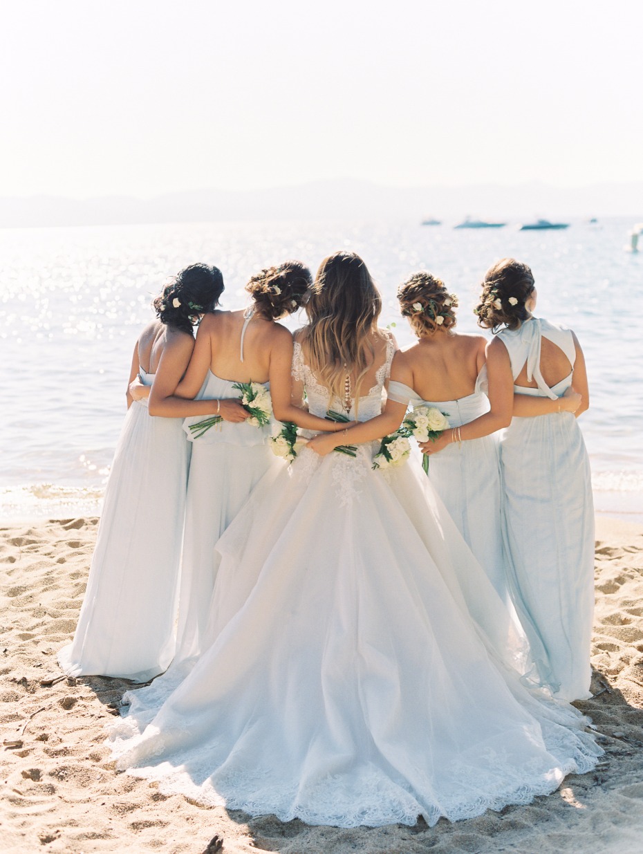 A bride and her maids in Lake Tahoe