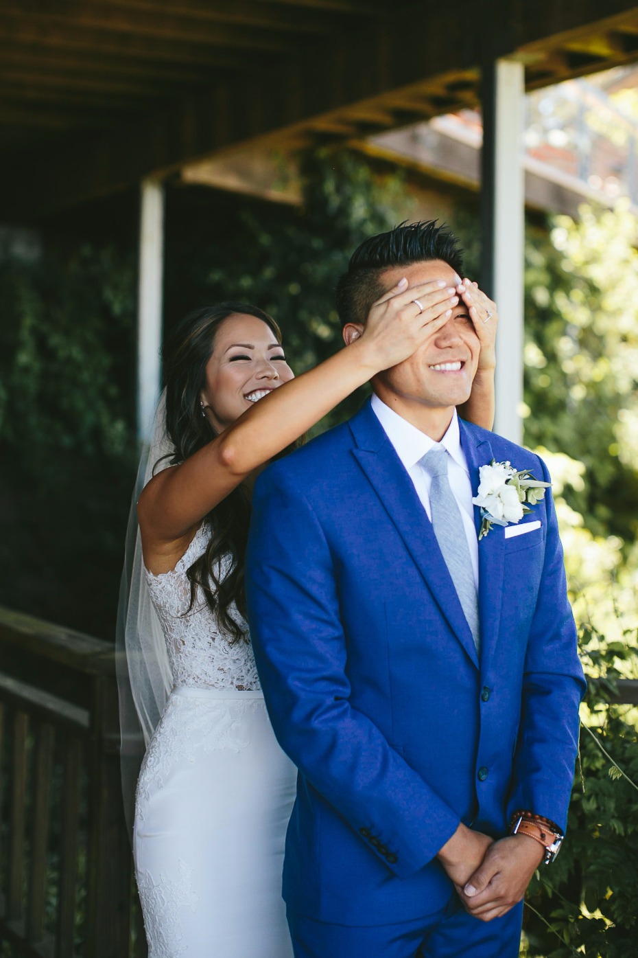 surprise wedding first look