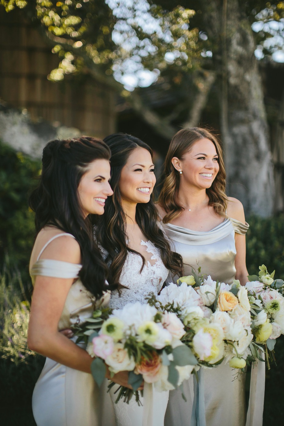 liquid silver style bridesmaids dresses