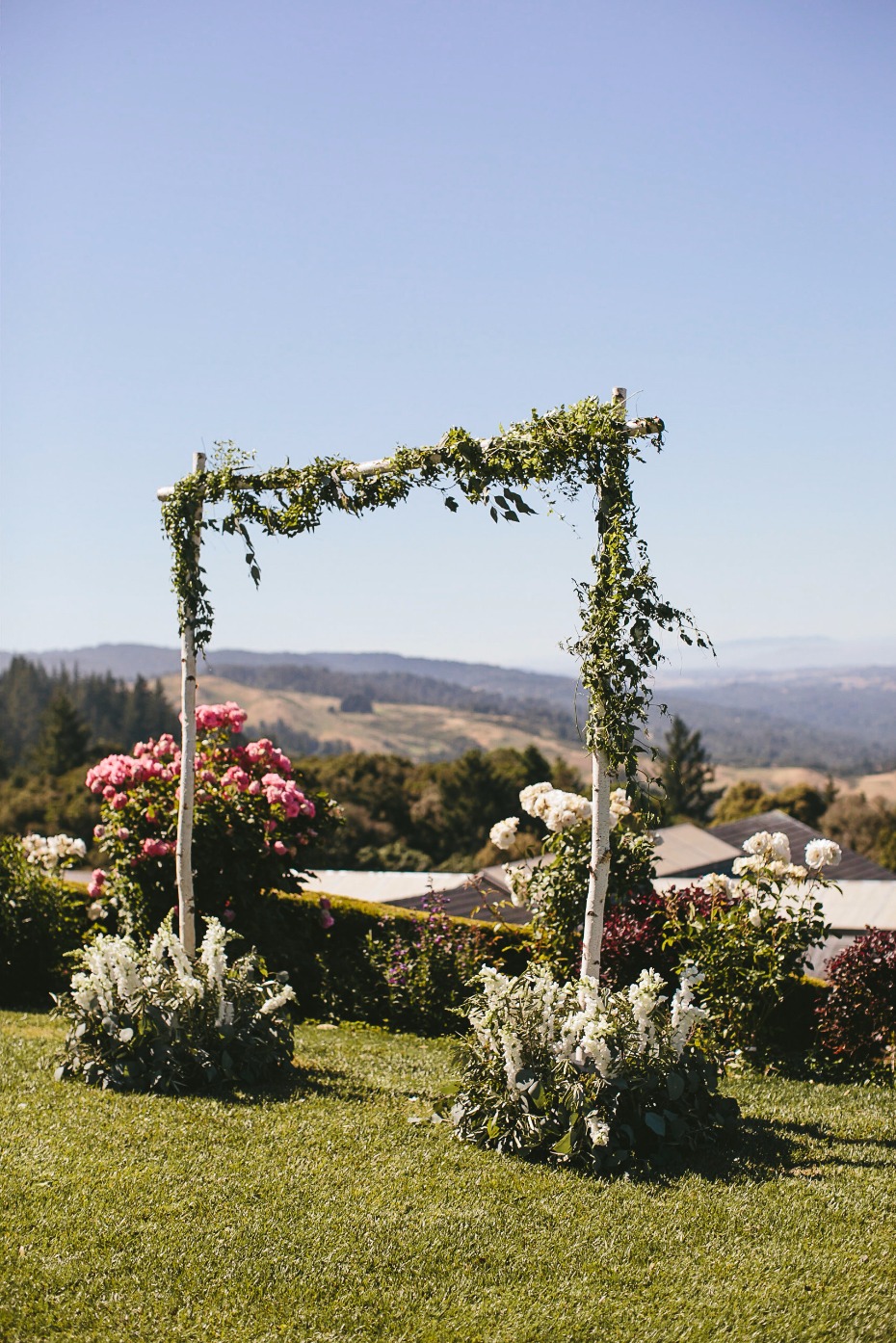 floral and organic style wedding arch