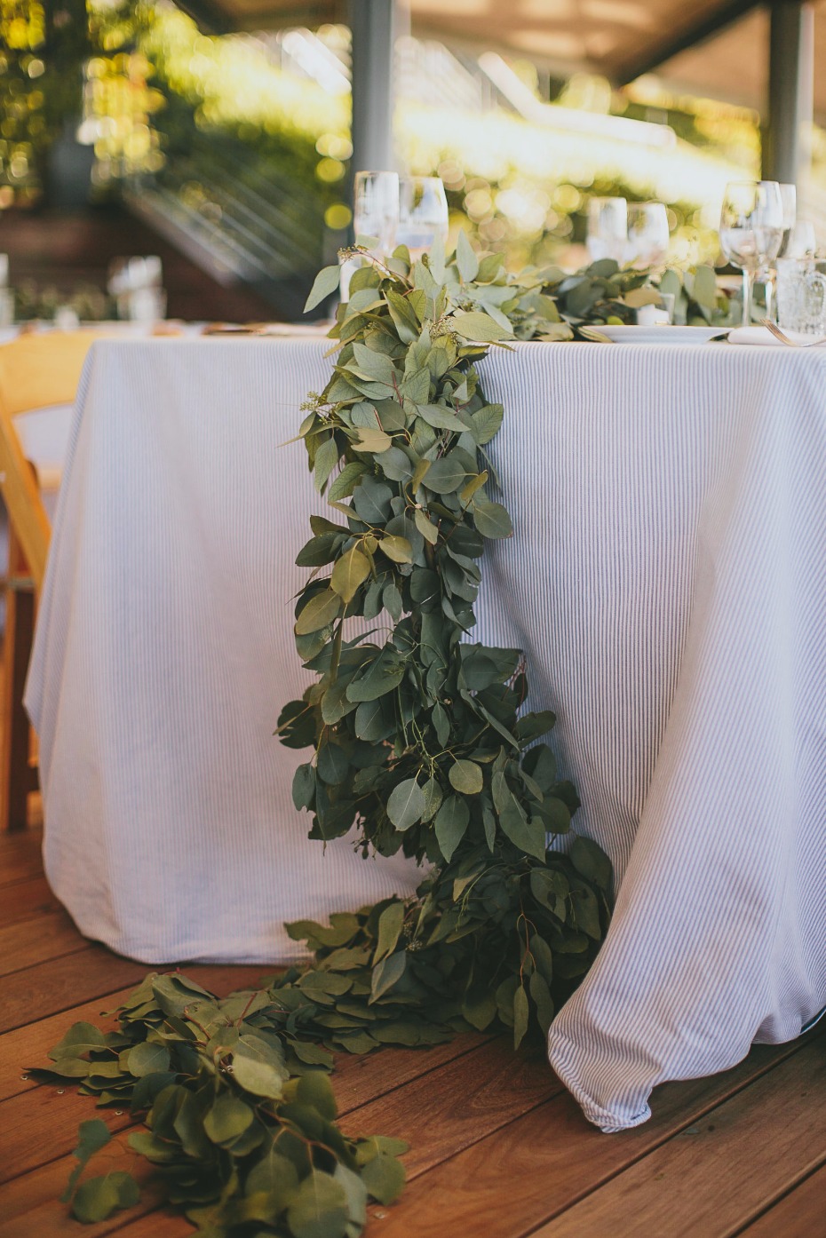 greenery wedding garland table centerpiece
