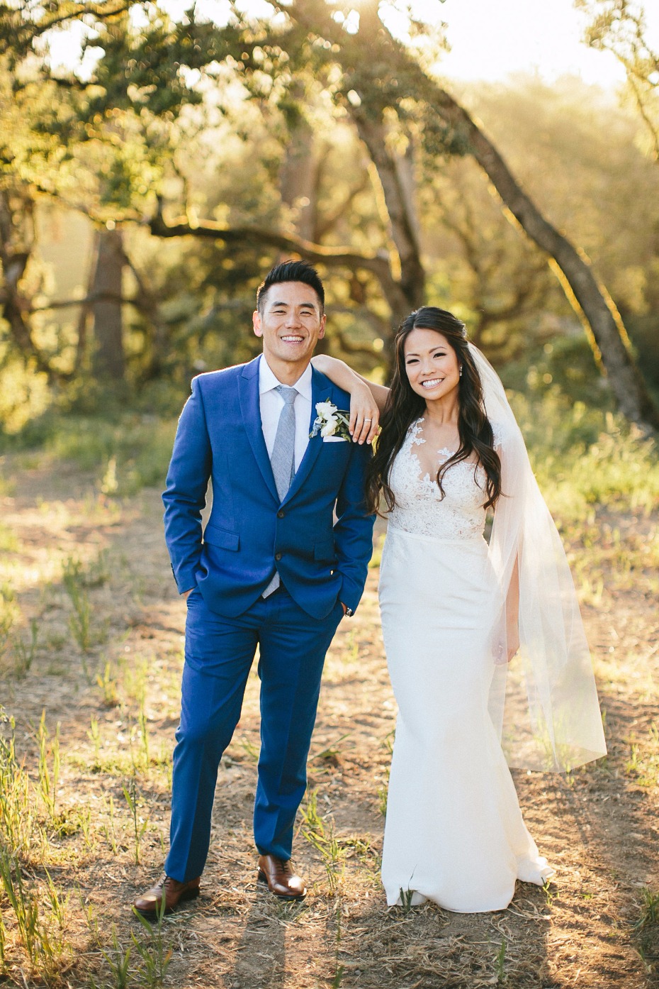 cute and casual bride and groom wedding photos