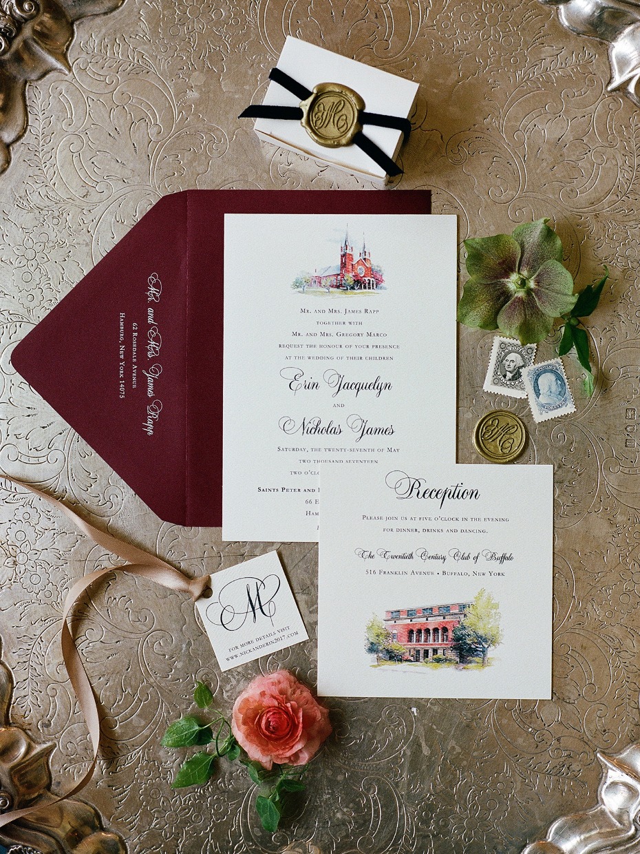 classic wedding invitation suite idea