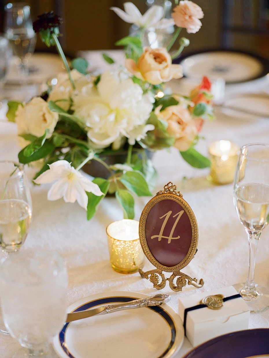 classic wedding table setting