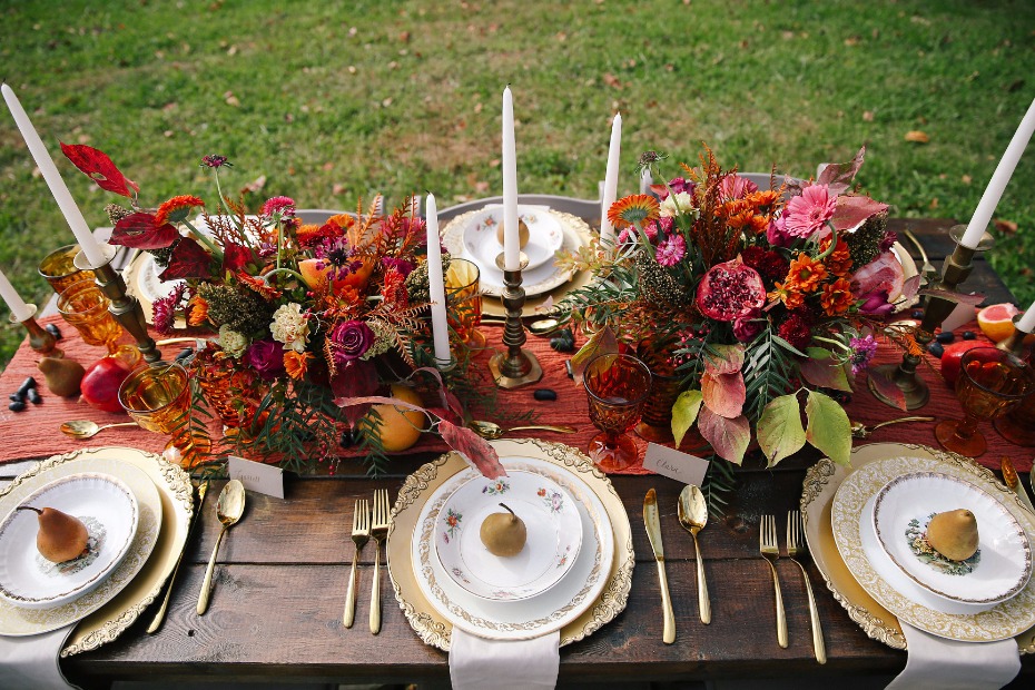 the perfect fall wedding table decor