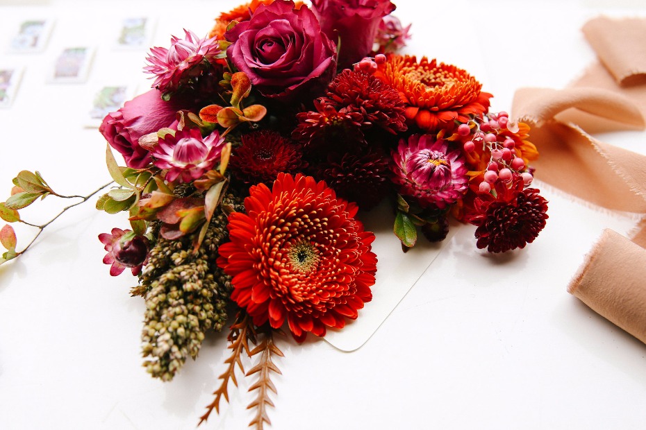 Fall harvest wedding floral ideas