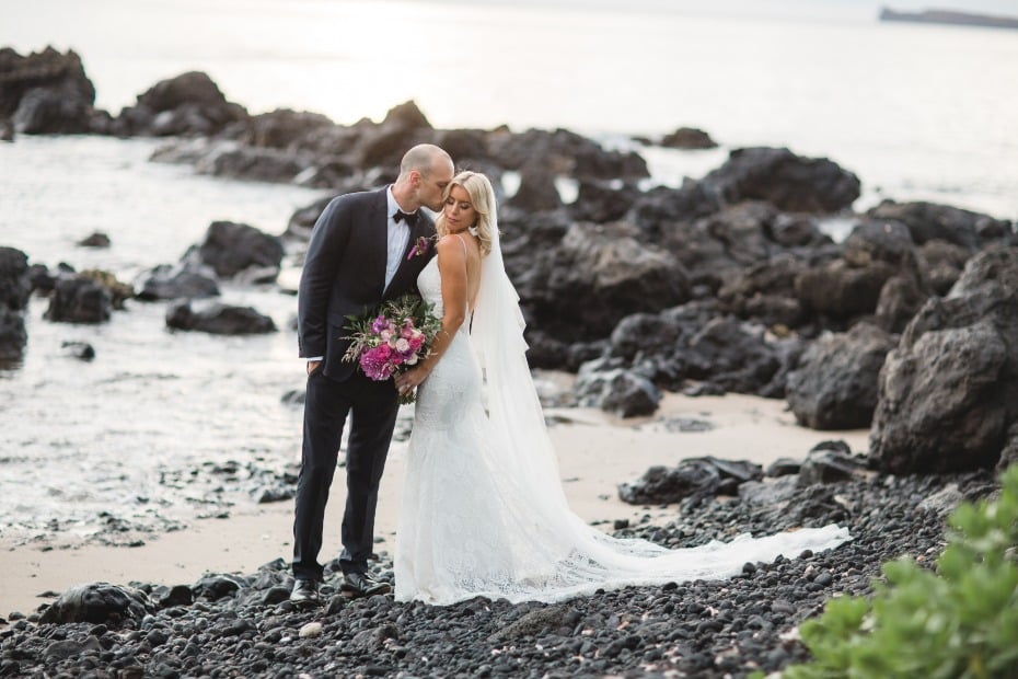 Ocean front wedding in Maui