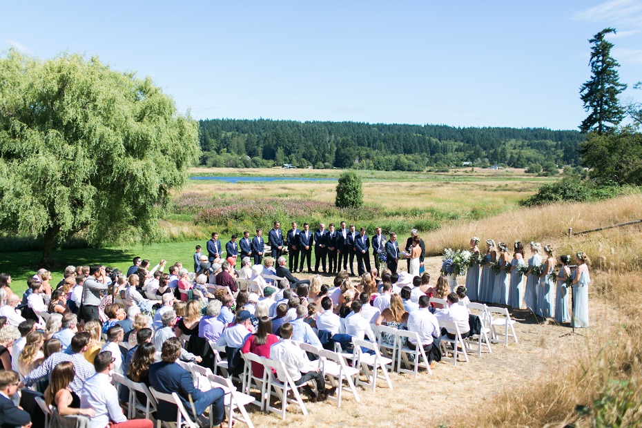 Outdoor ceremony at the Fireseed on Whidbey Island