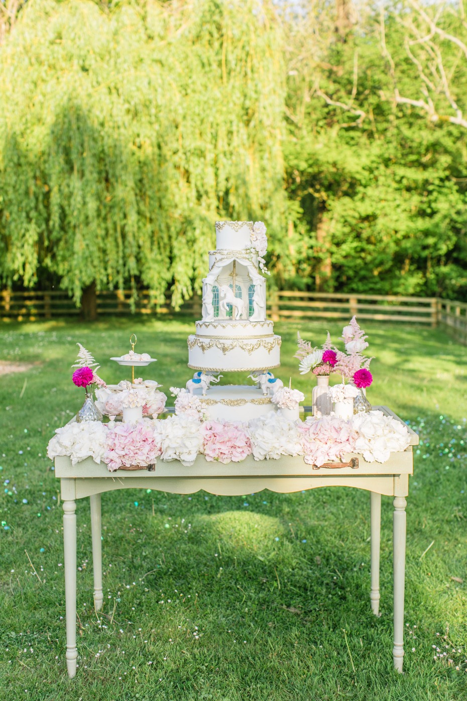 Carousel wedding cake