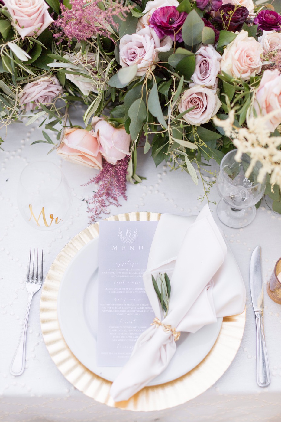 Gold place setting
