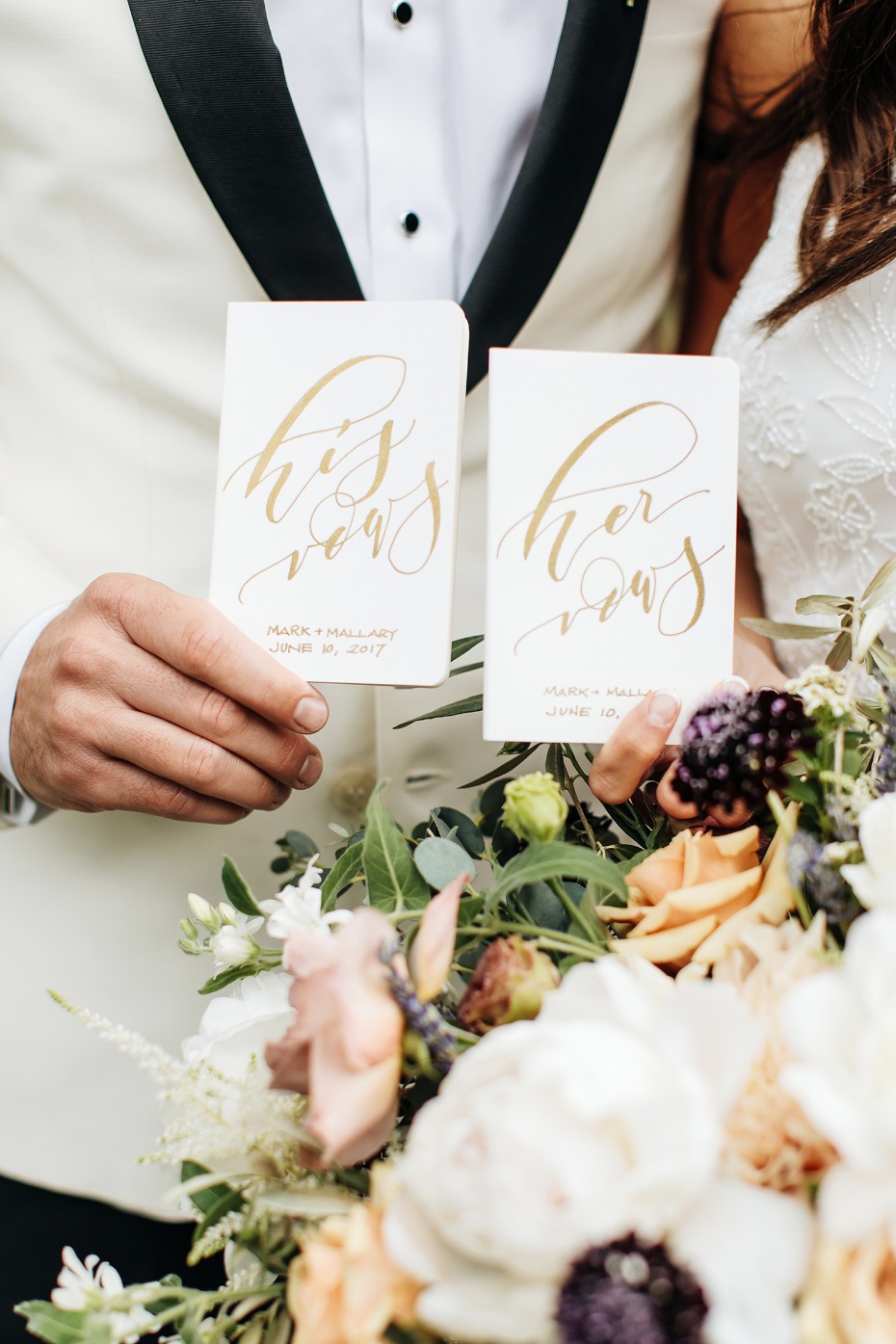 his and hers vow books for a private vow reading