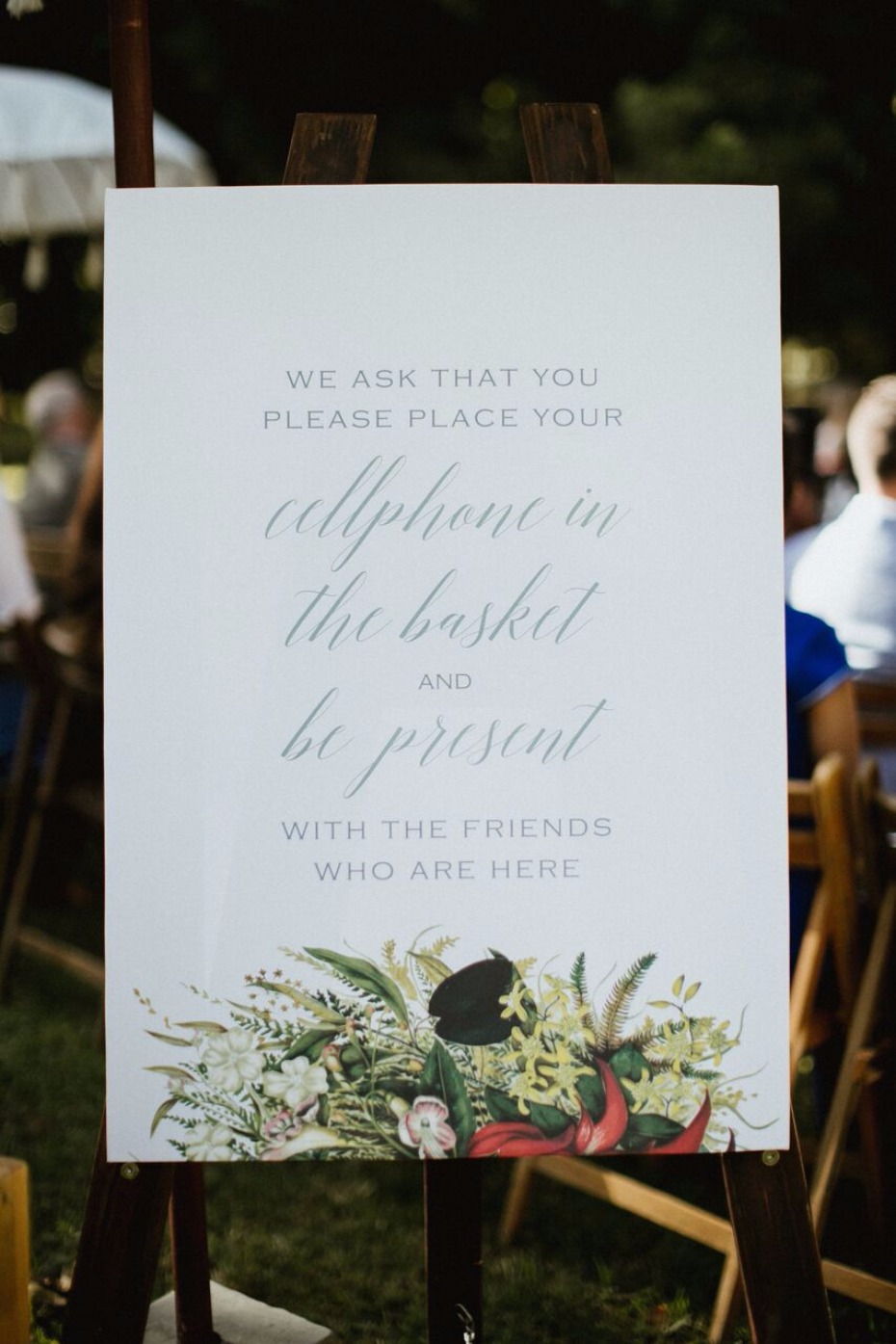Unplugged ceremony sign