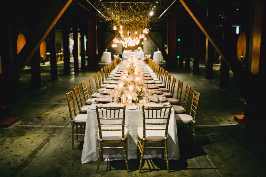 winery barrel room wedding reception