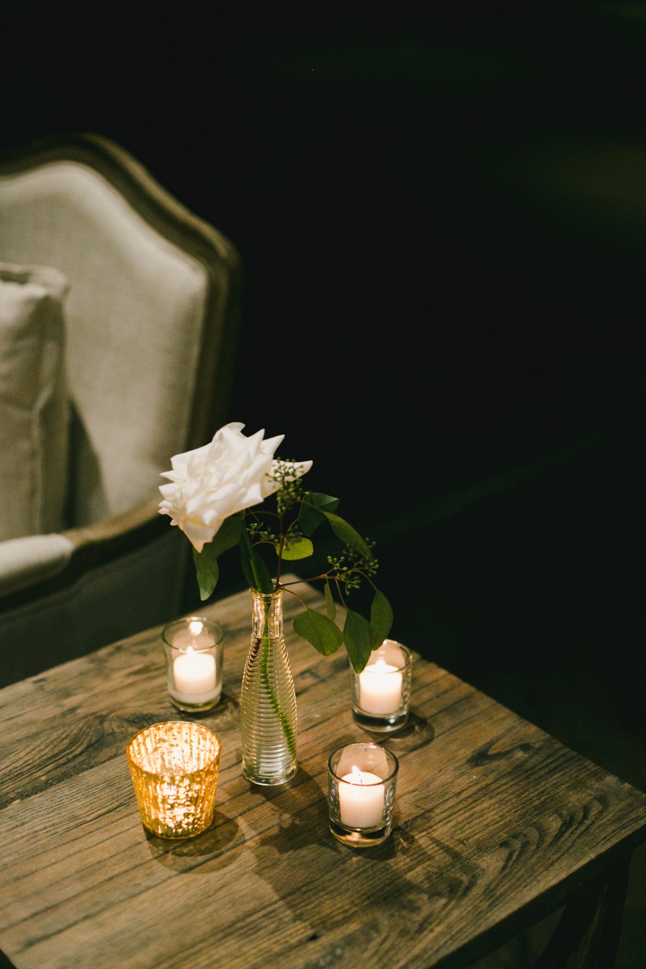 simple and magical wedding reception decor