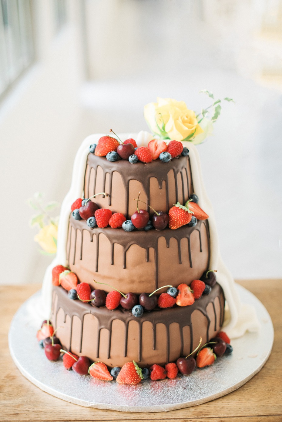Half and half wedding cake design