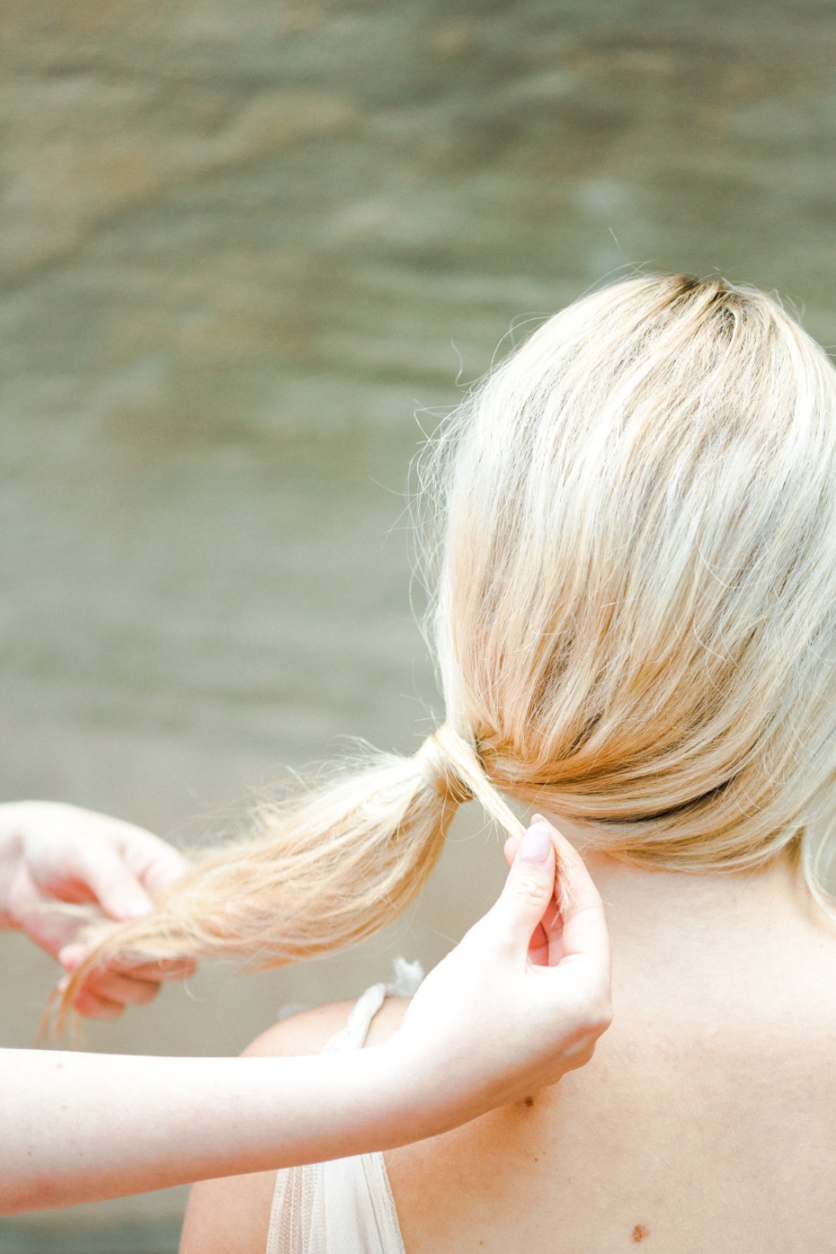 Side pony hair tutorial for the bride