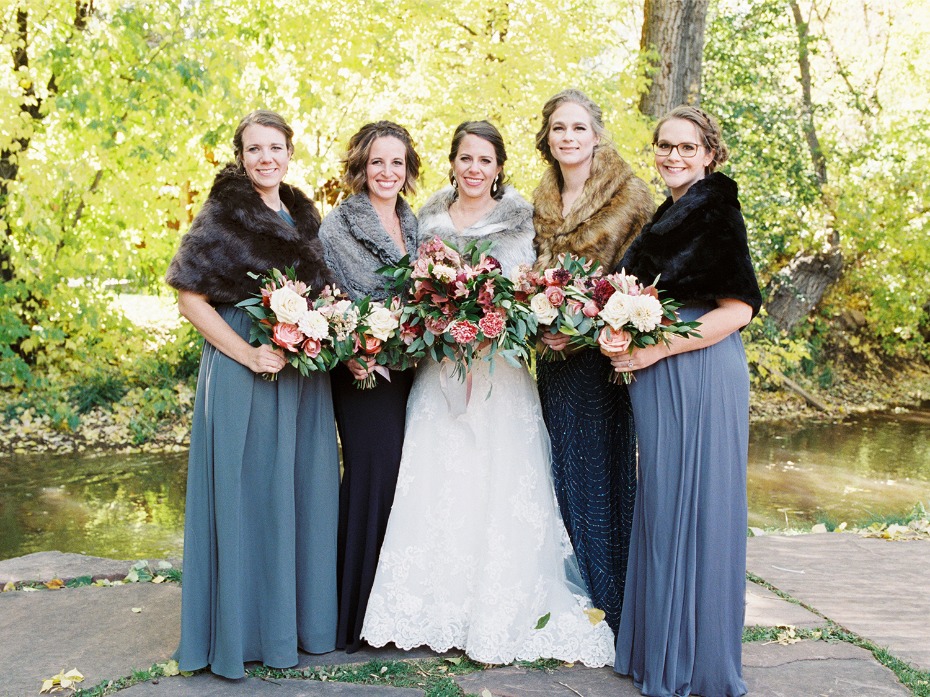 warm and cozy wedding party style