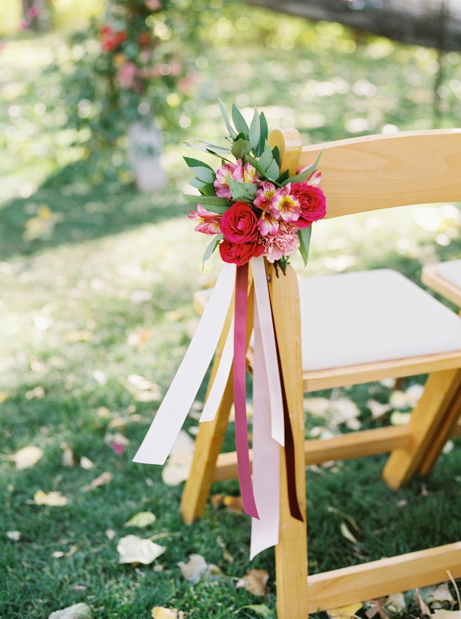outdoor floral aisle decor