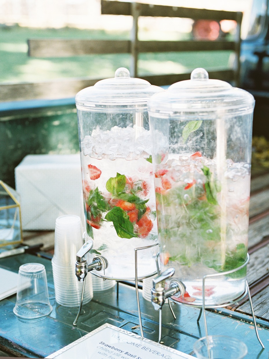 self served wedding water station