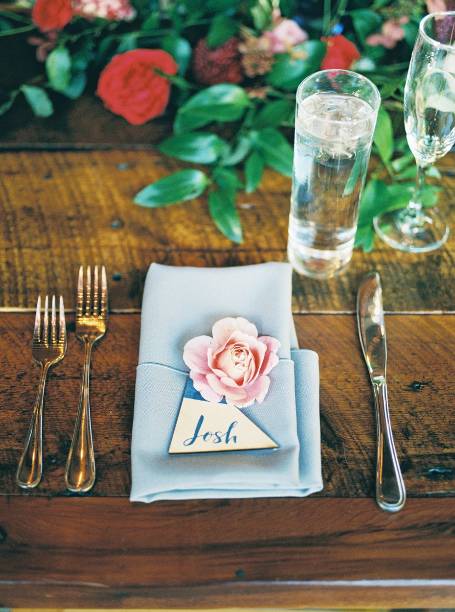 boho chic wedding table place setting