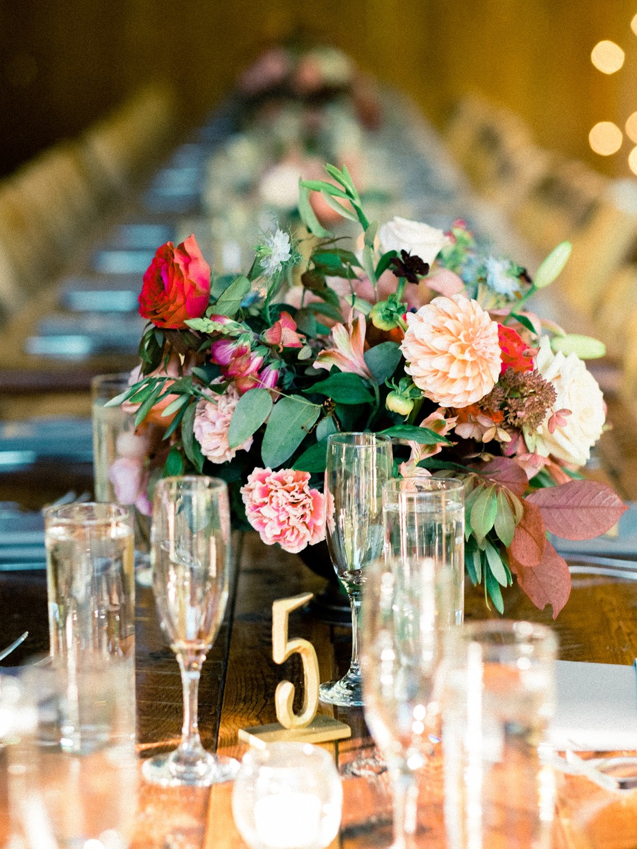 family style seating for the wedding reception