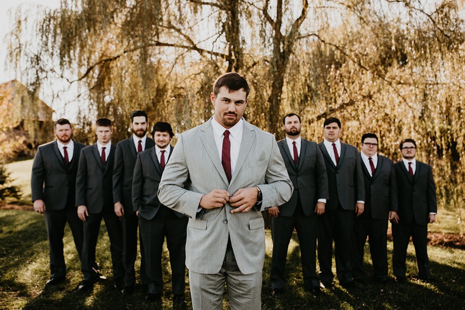 The groom and his men