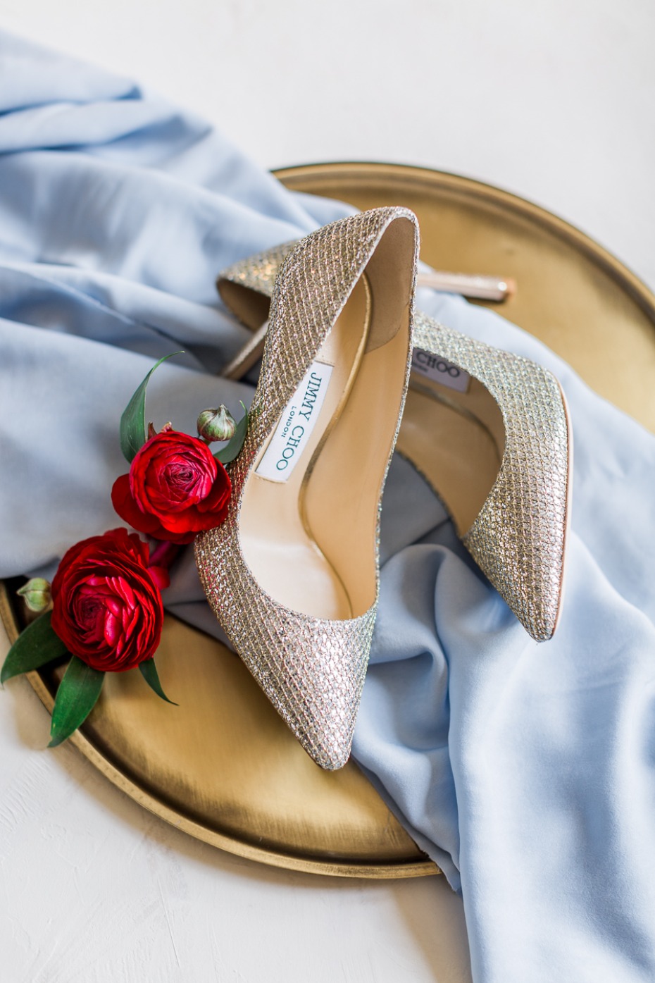 gold wedding heels from Jimmy Choo