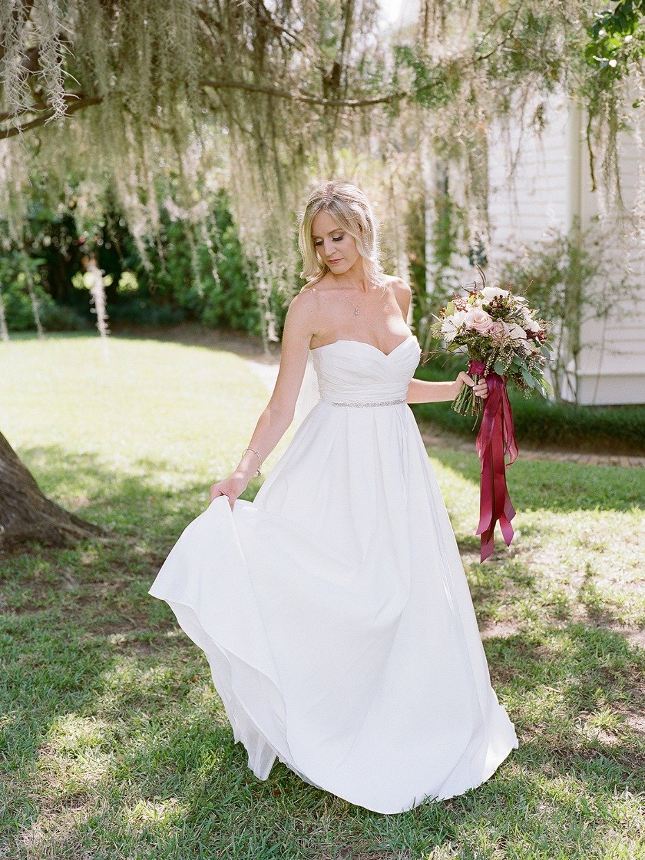 simple and sweet David's Bridal wedding dress