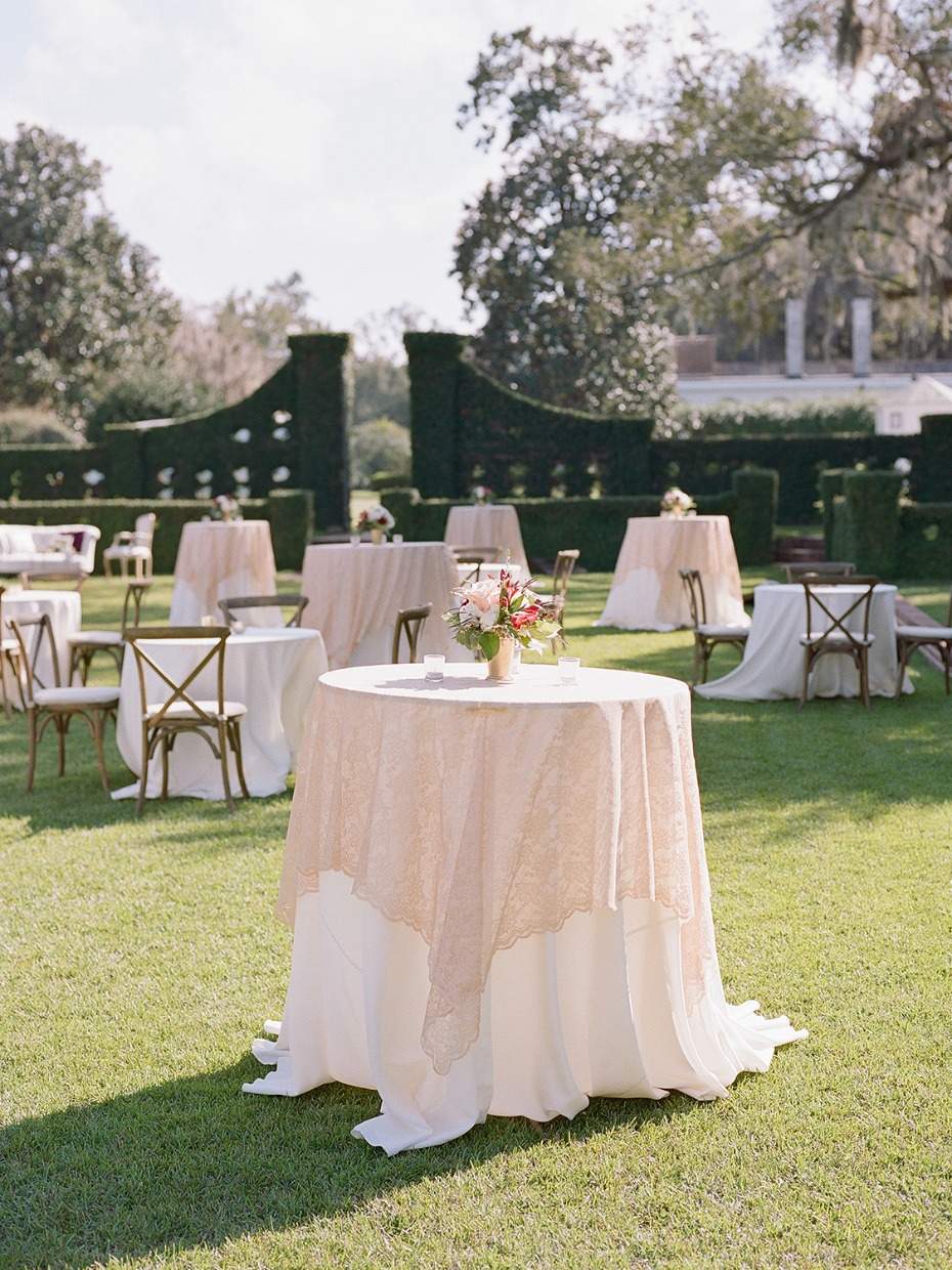 elegant garden cocktail hour