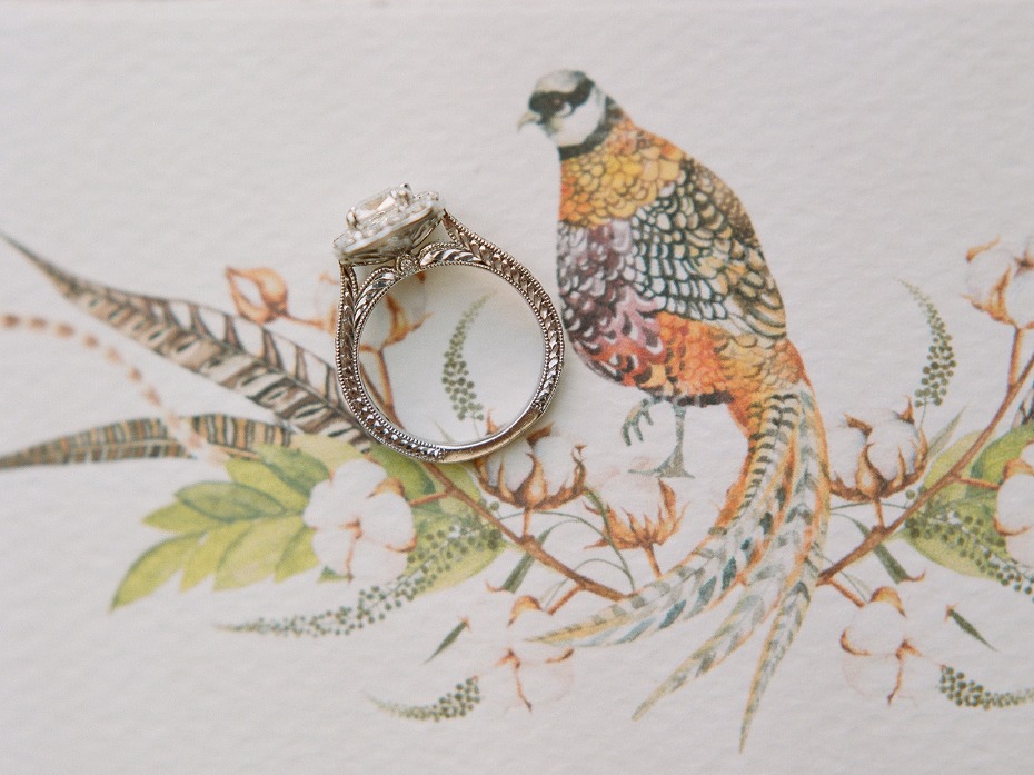 wedding letterhead and wedding ring