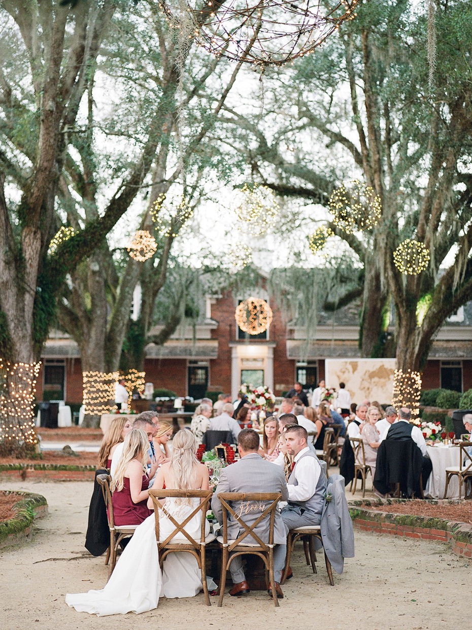 outdoor wedding reception