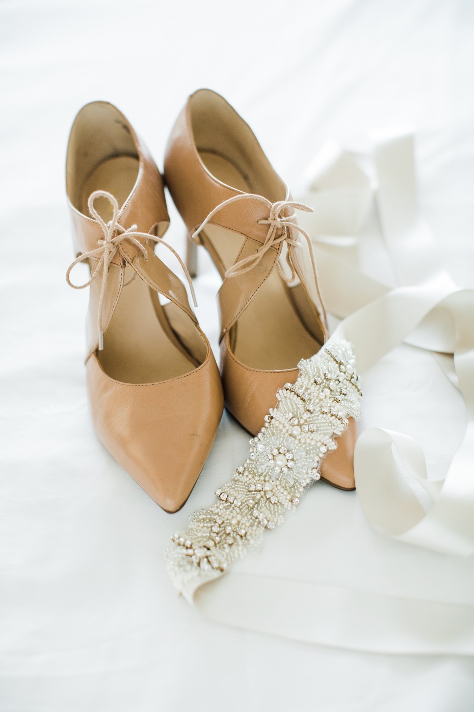 cute vintage style lace up wedding heels
