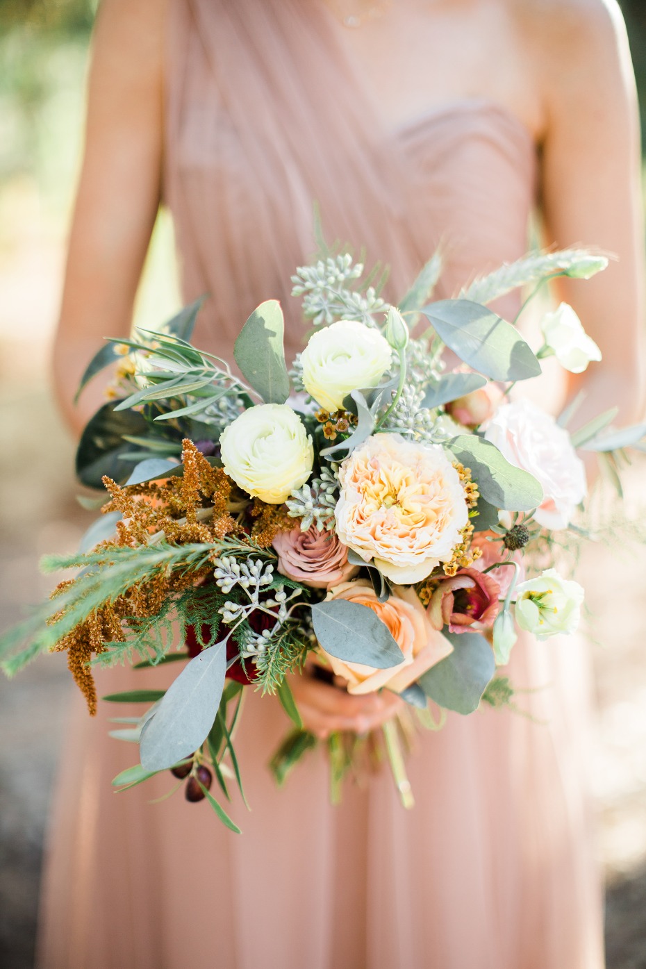 fun and textured wedding bouquet