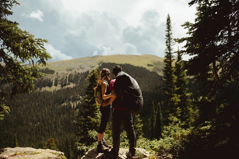 take a hike and then say I do at the end of your trail